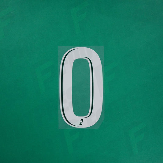 Flocage Officiel - Red Star FC, Grand Chiffre 0 Plein, Ligue 2, Away, Blanc