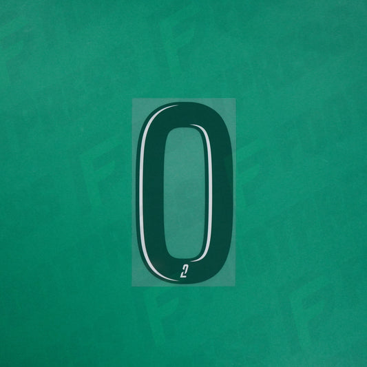 Flocage Officiel - Red Star FC, Grand Chiffre 0 Plein, Ligue 2, Home, Vert