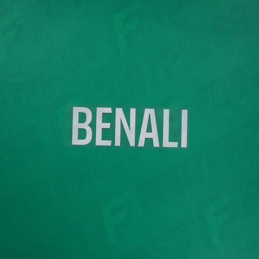 Flocage Officiel - Red Star FC, Benali, Ligue 2, Nom seul, Blanc