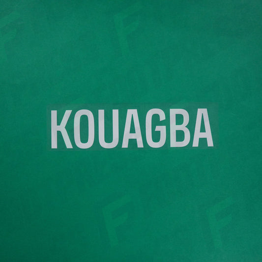 Flocage Officiel - Red Star FC, Kouagba, Ligue 2, Nom seul, Blanc
