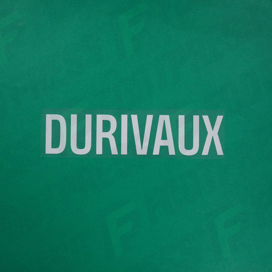 Flocage Officiel - Red Star FC, Durivaux, Ligue 2, Nom seul, Blanc