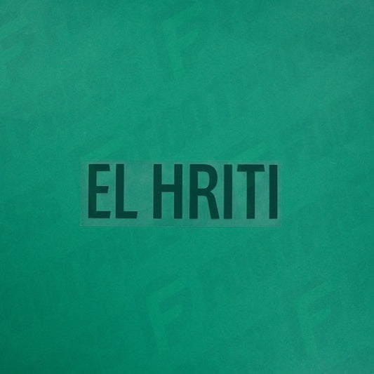 Flocage Officiel - Red Star FC, El Hriti, Ligue 2, Nom seul, Vert