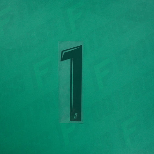 Flocage Officiel - Red Star FC, Grand Chiffre 1 Vide, Ligue 2, Vert