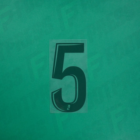 Flocage Officiel - Red Star FC, Grand Chiffre 5 Vide, Ligue 2, Vert