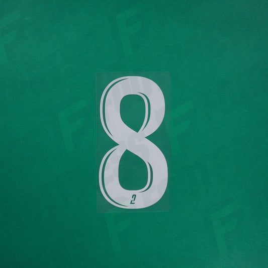 Flocage Officiel - Red Star FC, Grand Chiffre 8 Vide, Ligue 2, , Blanc