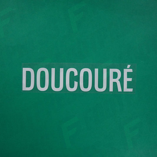 Flocage Officiel - Red Star FC, Doucouré, Ligue 2, Nom seul (Qualité basse), Blanc