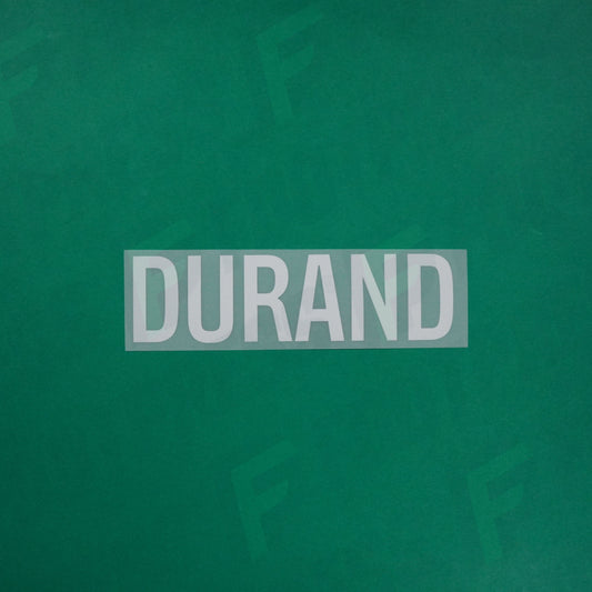 Flocage Officiel - Red Star FC, Durand, Ligue 2, Nom seul (Qualité supérieure), Blanc