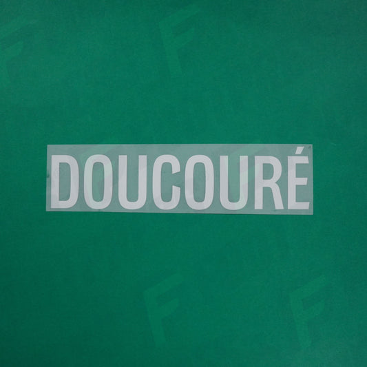 Flocage Officiel - Red Star FC, Doucouré, Ligue 2, Nom seul (Qualité supérieure), Blanc