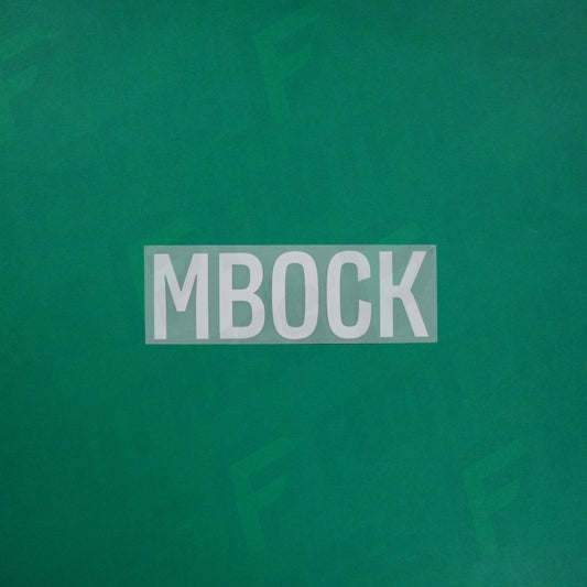 Flocage Officiel - Red Star FC, Mbock, Ligue 2, Nom seul (Qualité supérieure), Blanc