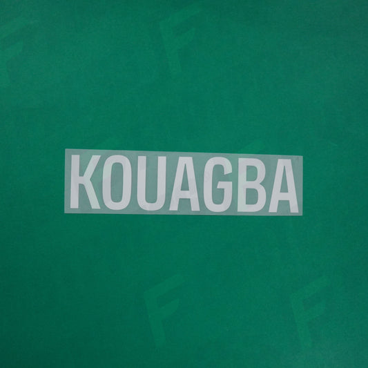Flocage Officiel - Red Star FC, Kouagba, Ligue 2, Nom seul (Qualité supérieure), Blanc