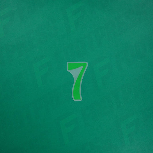 Flocage Officiel - Brésil, Petit Chiffre 7, 2024, Vert