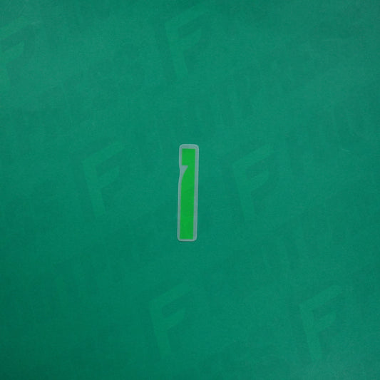 Flocage Officiel - Brésil, Petit Chiffre 1, 2024, Vert