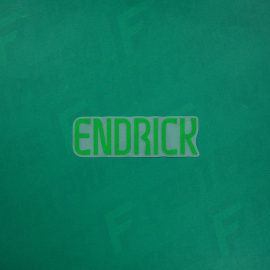 Flocage Officiel - Brésil, Endrick, 2024, Nom seul, Vert