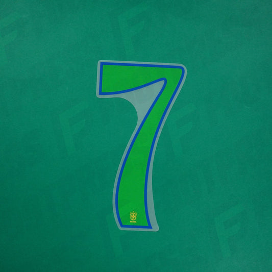 Flocage Officiel - Brésil, Grand Chiffre 7, 2024, Vert