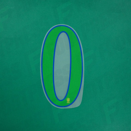 Flocage Officiel - Brésil, Grand Chiffre 0, 2024, Vert