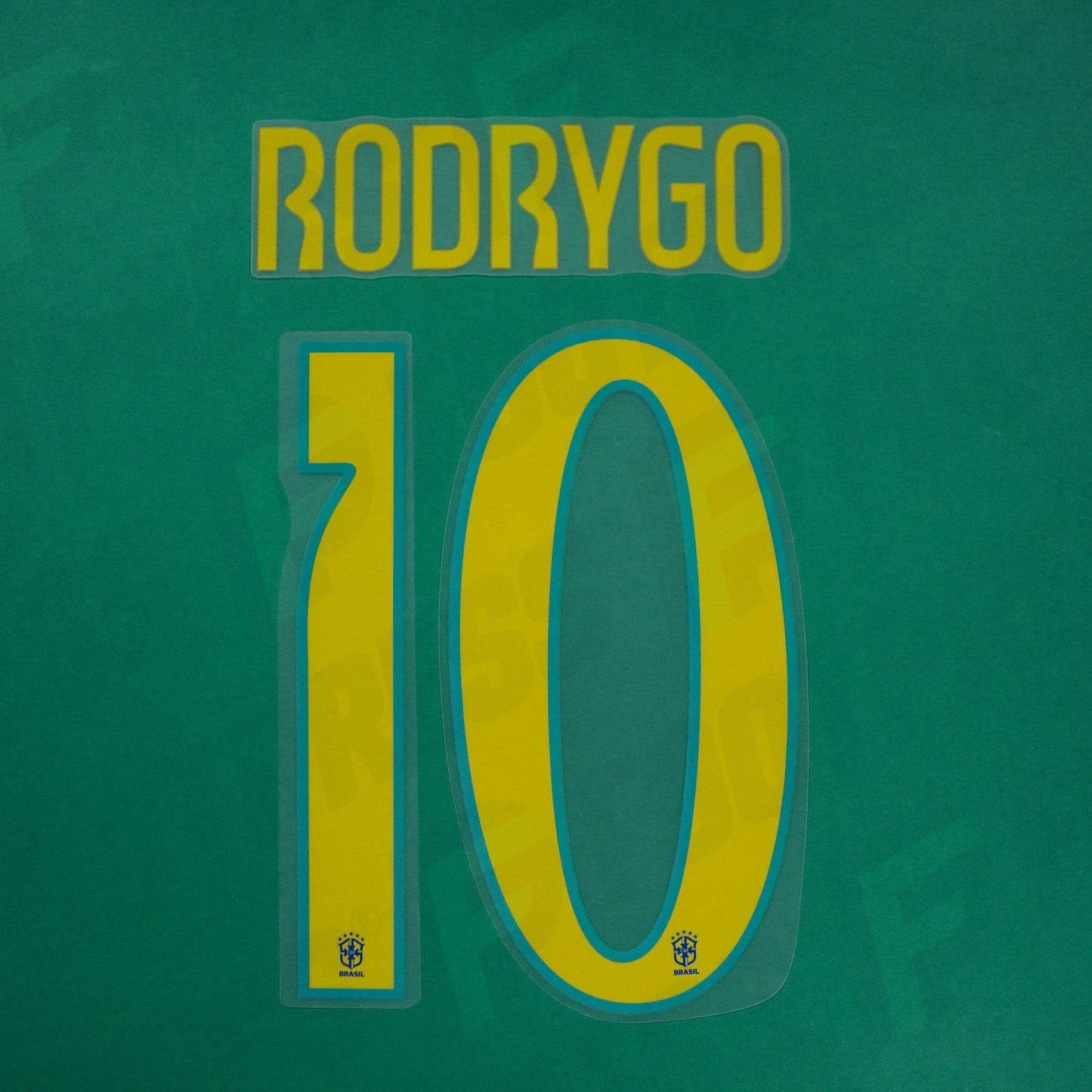 Flocage Officiel - Brésil, Rodrygo (Sans Chiffre poitrine), 2024, Away, Jaune