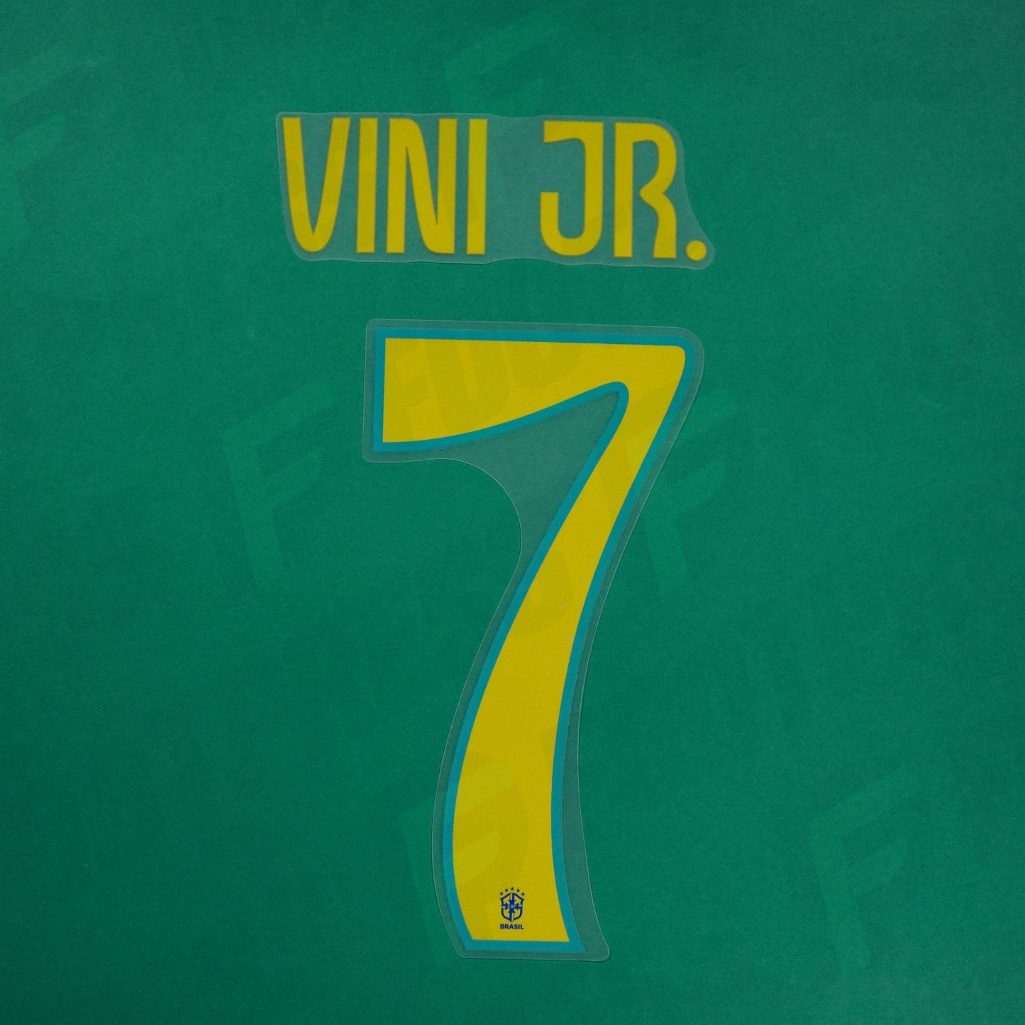 Flocage Officiel - Brésil, Vinicius JR (Sans Chiffre poitrine), 2024, Away, Jaune