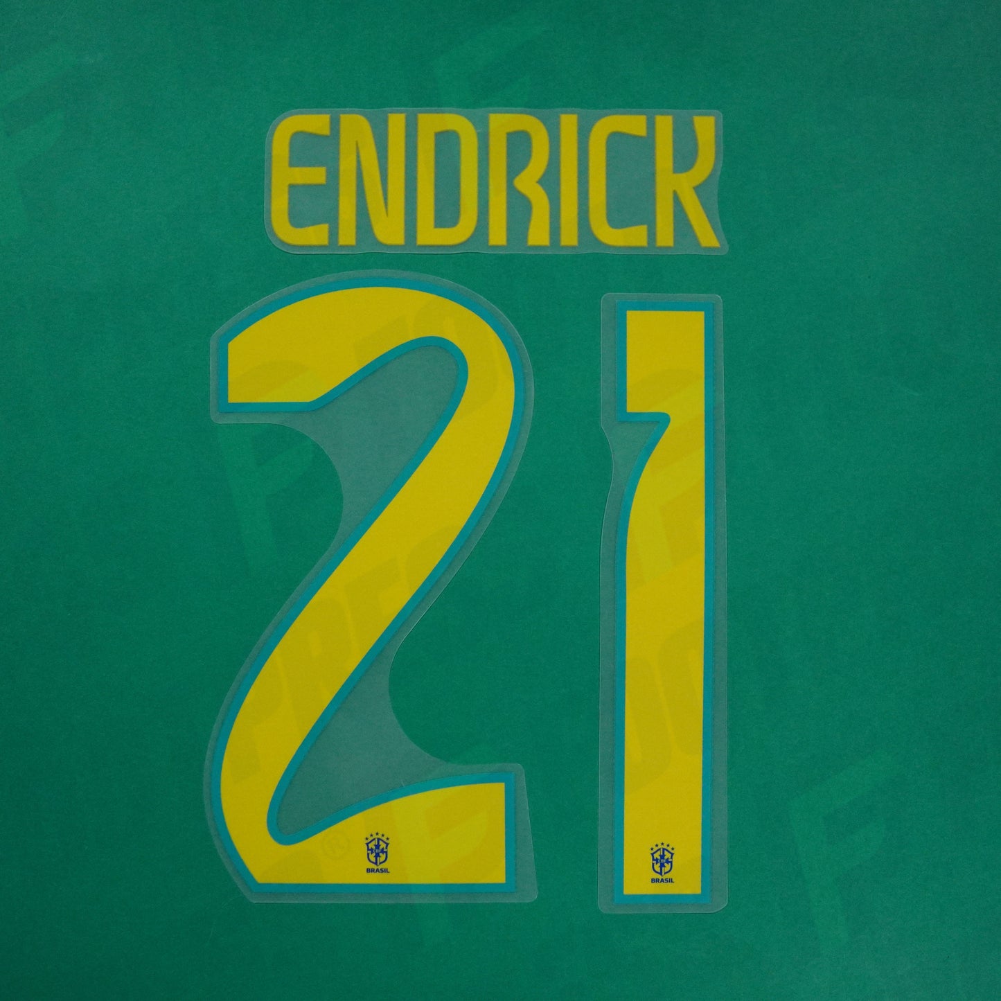 Flocage Officiel - Brésil, Endrick (Sans Chiffre poitrine), 2024, Away, Jaune