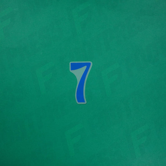 Flocage Officiel - Brésil, Petit Chiffre 7, 2024, Bleu