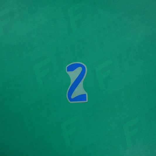 Flocage Officiel - Brésil, Petit Chiffre 2, 2024, Bleu