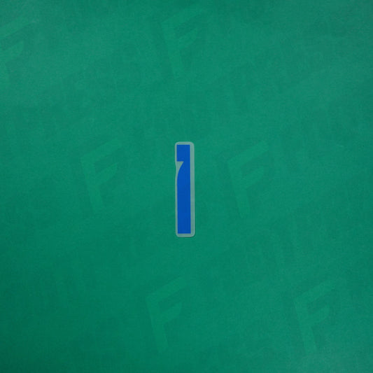 Flocage Officiel - Brésil, Petit Chiffre 1, 2024, Bleu