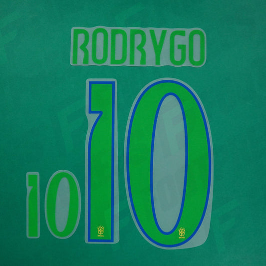 Flocage Officiel - Brésil, Rodrygo, 2024, Home, Vert