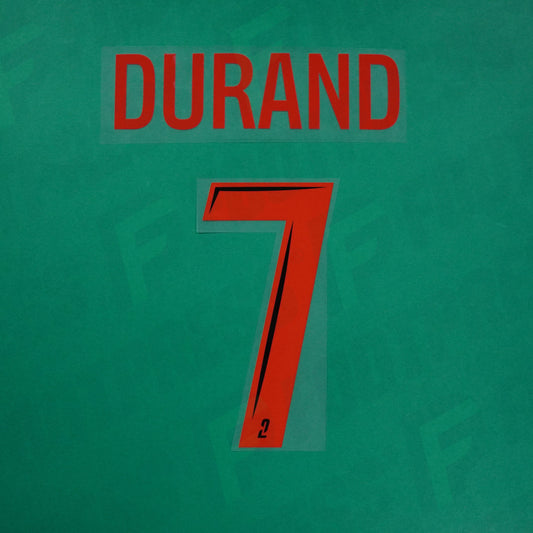 Flocage Officiel - Red Star FC, Durand, 2024/2025, Third, Rouge