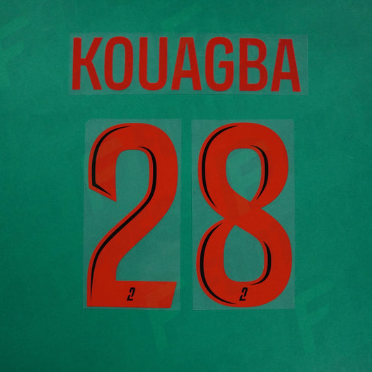 Flocage Officiel - Red Star FC, Kouagba, 2024/2025, Third, Rouge