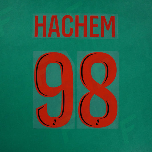 Flocage Officiel - Red Star FC, Hachem, 2024/2025, Third, Rouge