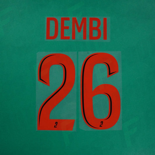 Flocage Officiel - Red Star FC, Dembi, 2024/2025, Third, Rouge