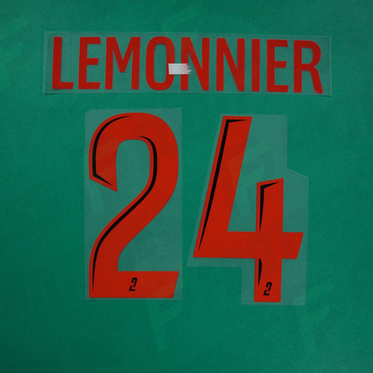 Flocage Officiel - Red Star FC, Lemonnier, 2024/2025, Third, Rouge