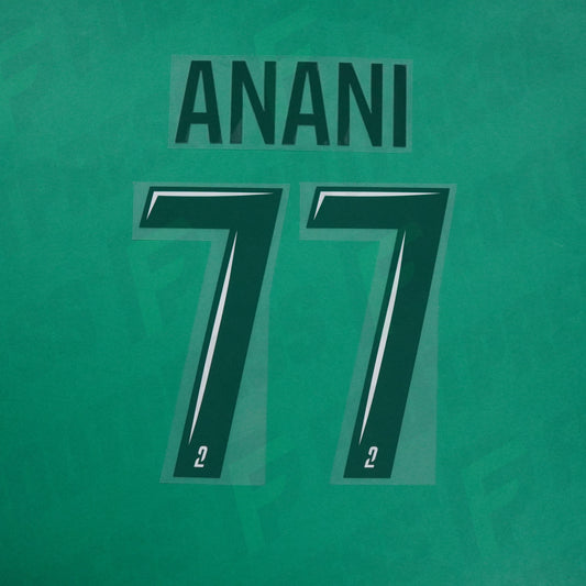 Flocage Officiel - Red Star FC, Anani, 2024/2025, Home, Vert