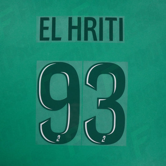 Flocage Officiel - Red Star FC, El Hriti, 2024/2025, Home, Vert