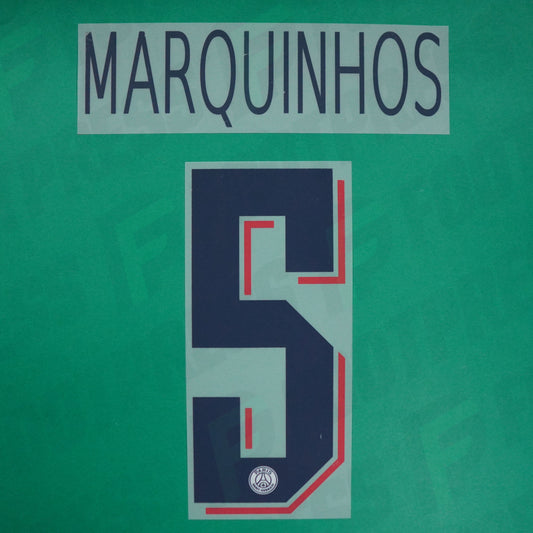 Flocado Oficial - Paris Saint-Germain, Marquinhos, 2019/2020, Tercera, Azul/Rojo (PSG)