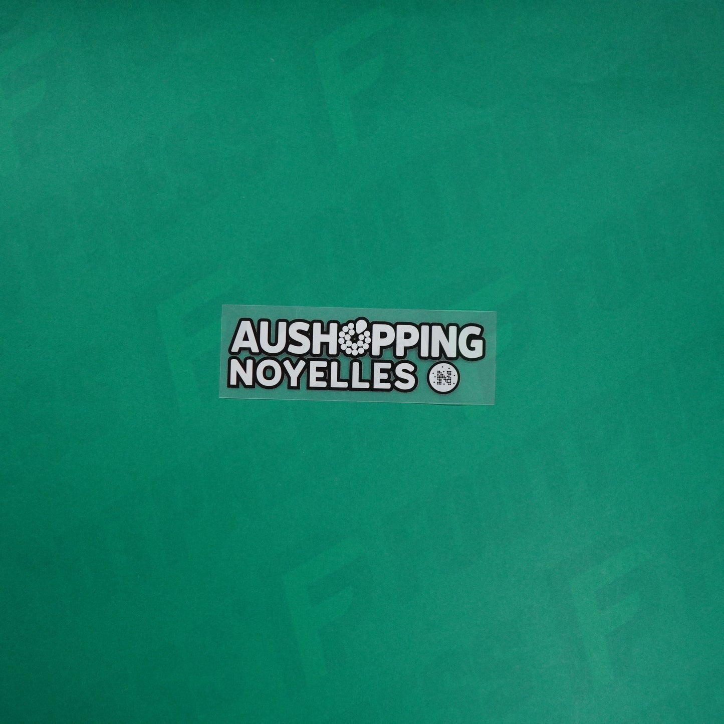 Flocage Officiel - Sponsor, RC Lens, Aushopping Noyelles, Blanc/Noir