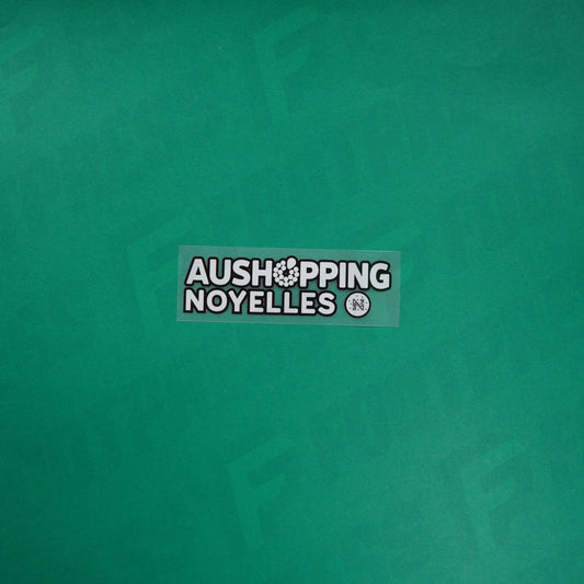 Flocage Officiel - Sponsor, RC Lens, Aushopping Noyelles, Blanc/Noir