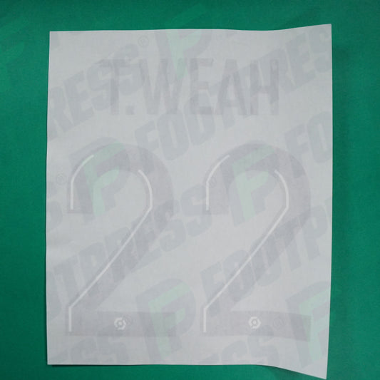 Flocage Officiel - Lille OSC, Weah, 2020/2021, Third, Noir