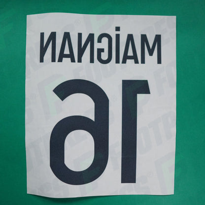 Flocage Officiel - Lille OSC, Maignan, 2020/2021, Gardien, Noir