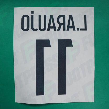 Flocage Officiel - Lille OSC, Araujo, 2020/2021, Third, Noir