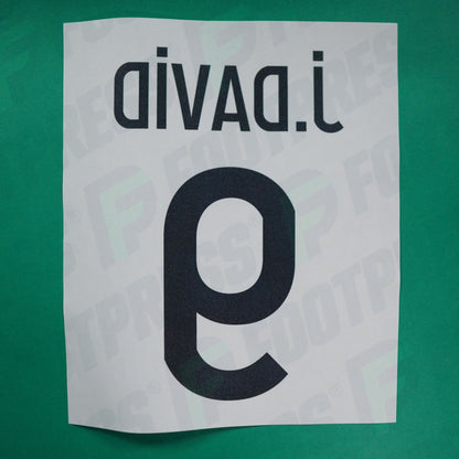 Flocage Officiel - Lille OSC, David, 2020/2021, Third, Noir