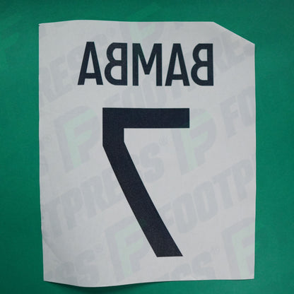 Flocage Officiel - Lille OSC, Bamba, 2020/2021, Third, Noir