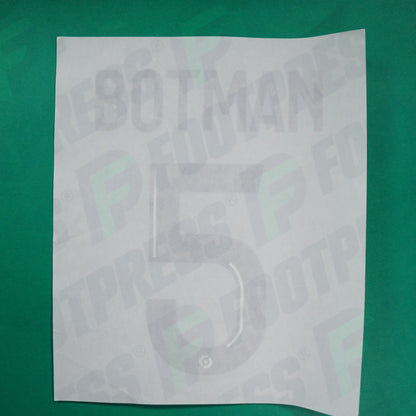 Flocage Officiel - Lille OSC, Botman, 2020/2021, Third, Noir