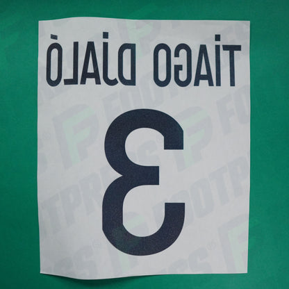 Flocage Officiel - Lille OSC, Tiago Djalo, 2020/2021, Third, Noir