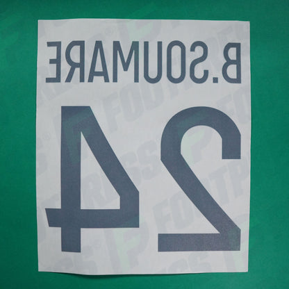 Flocage Officiel - Lille OSC, Soumaré, 2020/2021, Home, Blanc