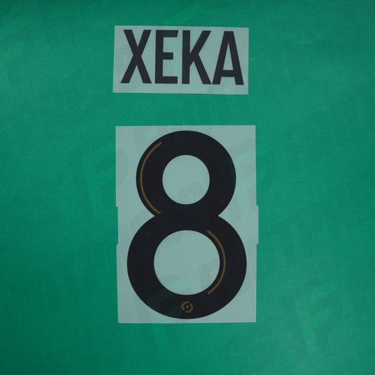 Flocage Officiel - Lille OSC, Xeka, 2021/2022, Away, Noir/Doré