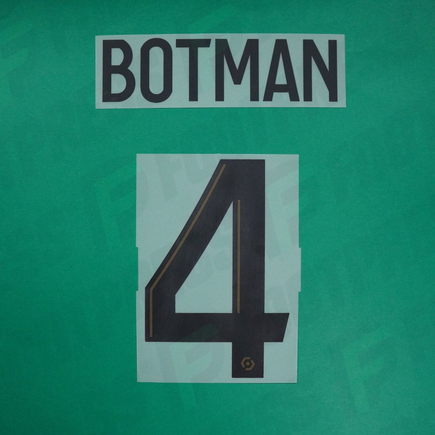Flocage Officiel - Lille OSC, Botman, 2021/2022, Away, Noir/Doré