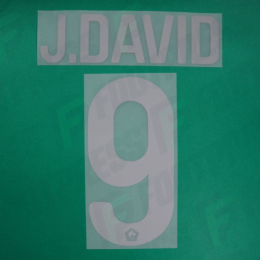 Flocage Officiel - Lille OSC, David, 2021/2022, Third EUROPE, Argenté