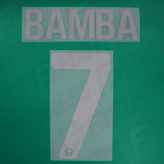 Flocage Officiel - Lille OSC, Bamba, 2021/2022, Third EUROPE, Argenté