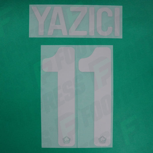 Flocage Officiel - Lille OSC, Yazici, 2021/2022, Third EUROPE, Argenté