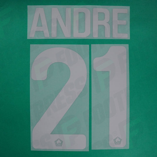 Flocage Officiel - Lille OSC, André, 2021/2022, Third EUROPE, Argenté